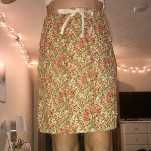NWT Eddie Bauer Knee Length Drawstring Skirt Xs w/ pockets